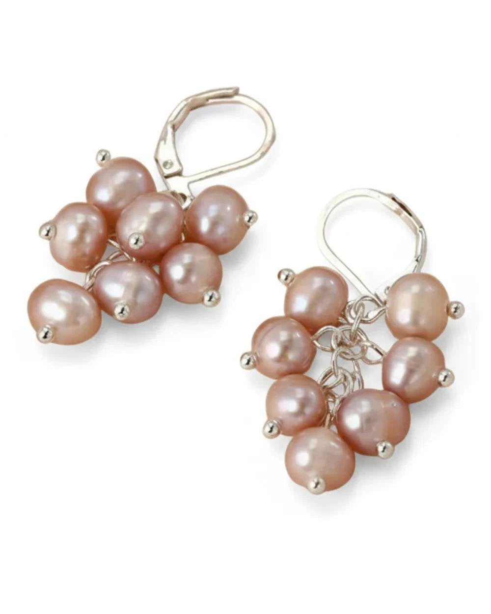 Purple grape cluster freshwater pearl ear cuff with light luxury designer style for women