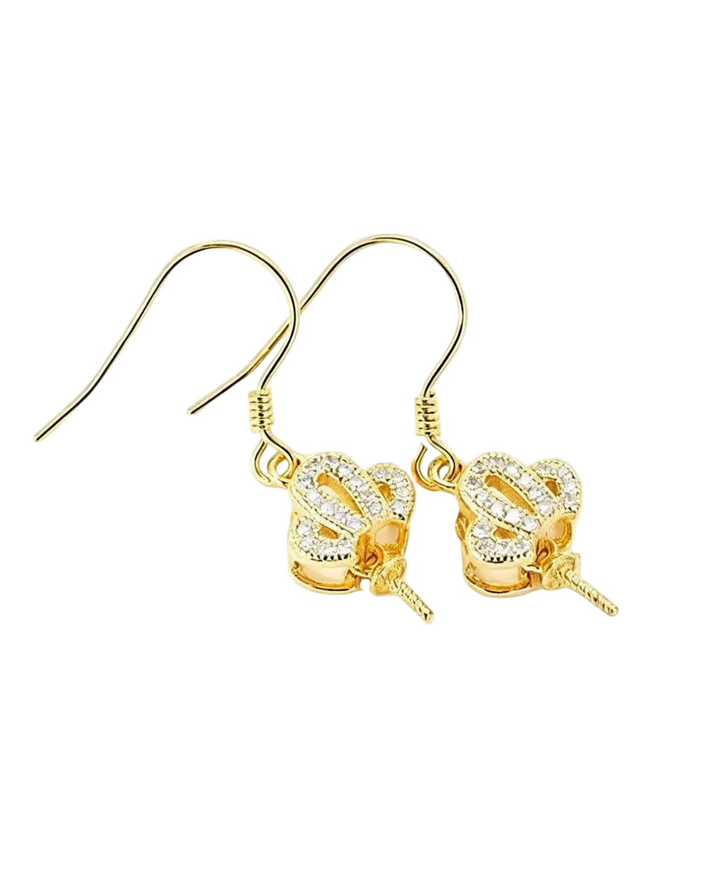 S925 sterling silver minimalist DIY耳钩配件 earring hooks for pearl and jade bead setting